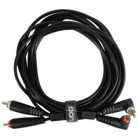 Аудиокабель UDG Set RCA Straight-RCA Angled Black 3m (U97005BL)